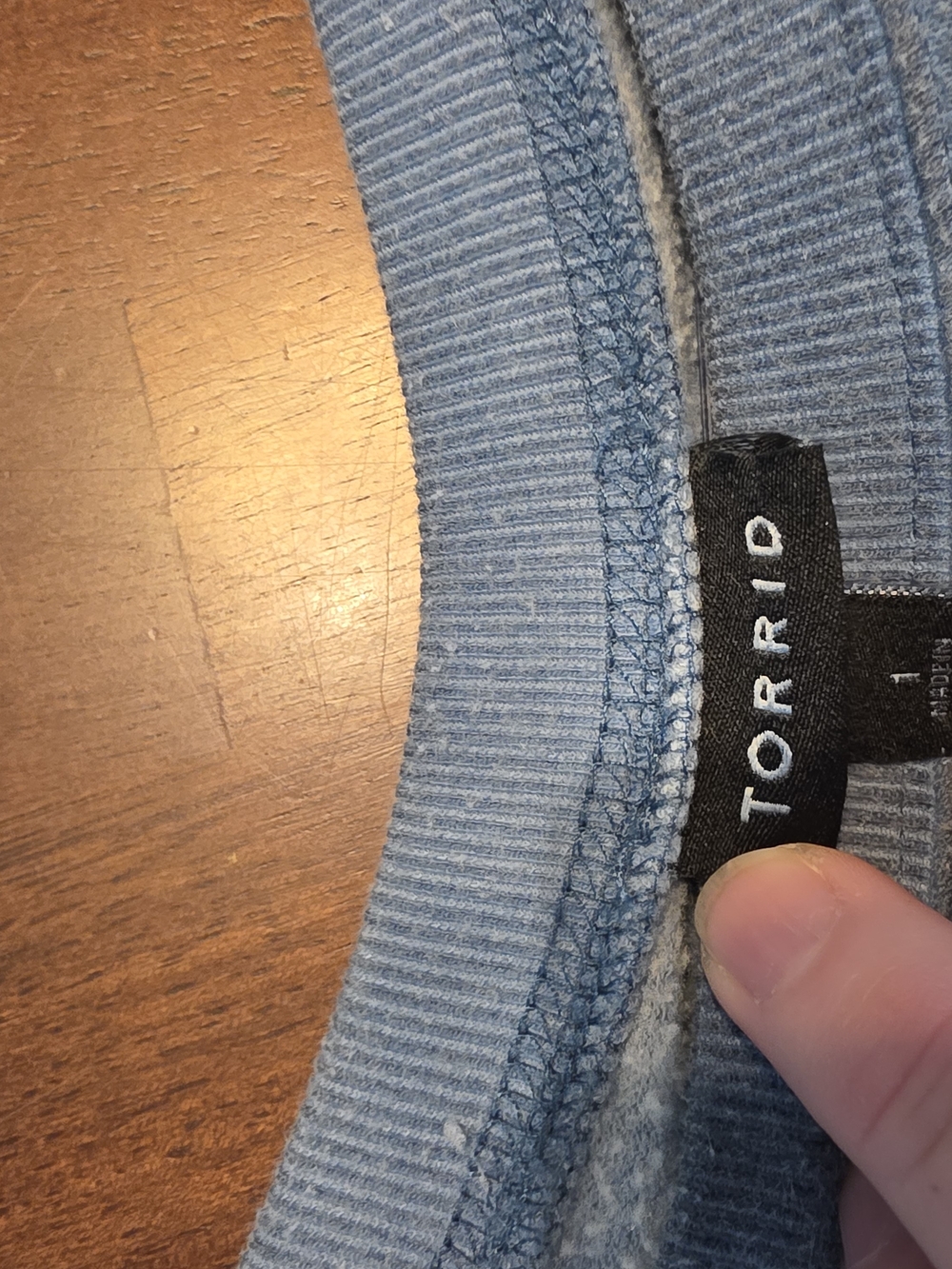 Torrid Light Blue Crewneck Sweatshirt - Picture 3 of 3